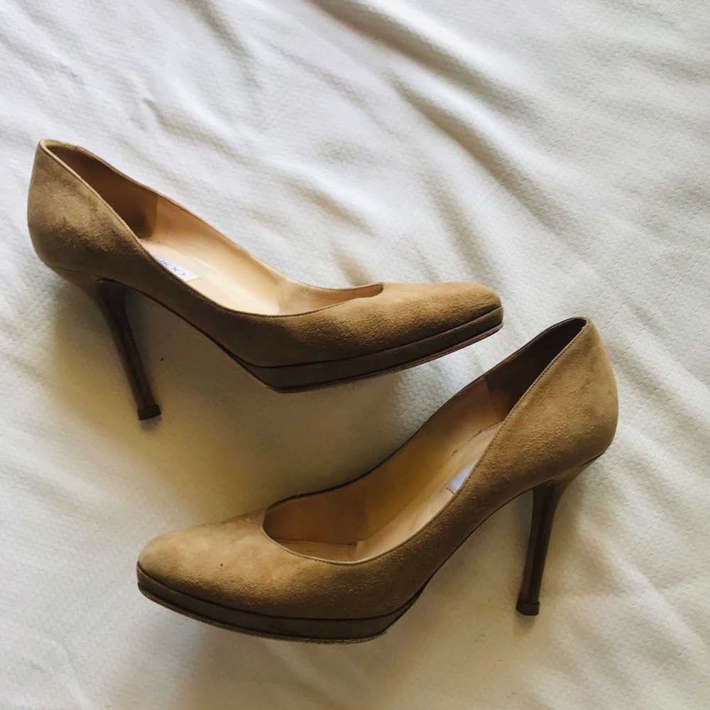 Jimmy choo suede Tan High Heels
